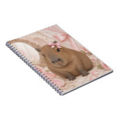 Kokette Capybara rosa Schleife  Notizblock (Rechte Seite)