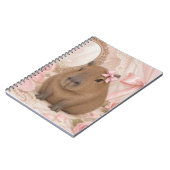 Kokette Capybara rosa Schleife  Notizblock (Linke Seite)