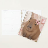 Kokette Capybara rosa Schleife  Planer (Anzeige)