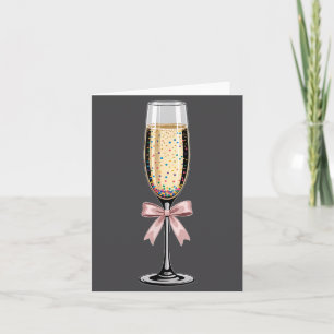 Kokette Champagner Gl Frohes Neues Jahr 2026 Party Karte