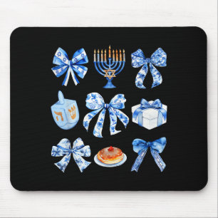 Kokette Chanukka-Schleife Jüdische Schleife Menora Mousepad