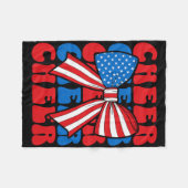Kokette Cheer-Schleife Sport Cheerleader USA Ameri Fleecedecke (Vorderseite (Horizontal))