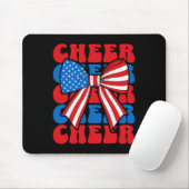 Kokette Cheer-Schleife Sport Cheerleader USA Ameri Mousepad (Mit Mouse)