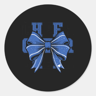 Kokette Cheer-Shirt Blau Team Sport Cheerleading  Runder Aufkleber