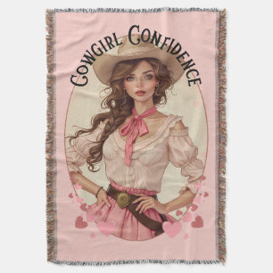 Kokette Cowgirl Western Mode Portrait Decke