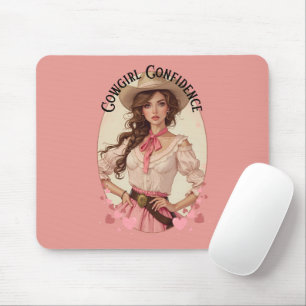 Kokette Cowgirl Western Modeporträt Mousepad