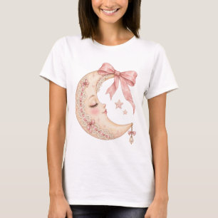 Kokette Crescent Moon mit Schleife T-Shirt