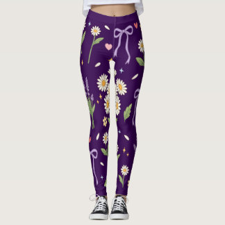 Kokette Daisy und Lavendel  Leggings