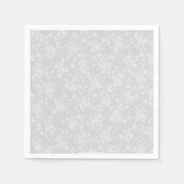 Kokette durchsichtige rosa Schleife und Rosengarte Serviette