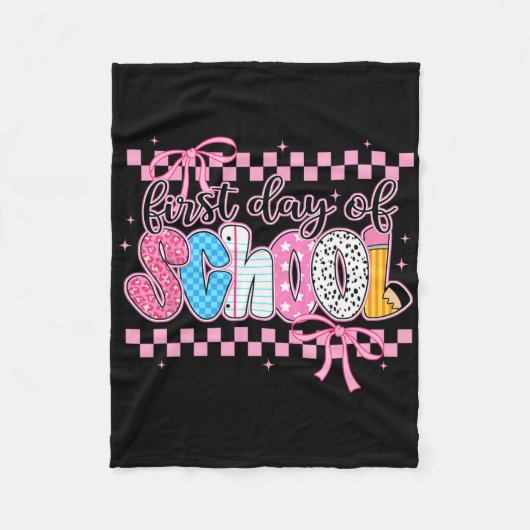 Kokette Einschulung Vorbereiteter Ck Zur Schule F Fleecedecke (Vorderseite)