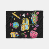 Kokette Florale Einschulung Kindergarten Fleecedecke (Vorderseite (Horizontal))