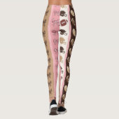 Kokette Fußball-Schleife Leopard-Muster (8) Leggings (Rückseite)