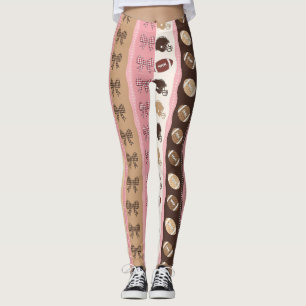 Kokette Fußball-Schleife Leopard-Muster (8) Leggings
