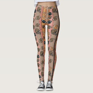 Kokette Fußball-Schleifen Leoparden-Muster (3) Leggings