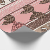 Kokette Fußballschleife Leopard-Muster (2) Geschenkpapier (Ecke)