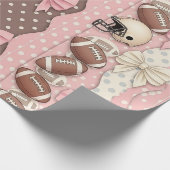 Kokette Fußballschleife Leopard-Muster (9) Geschenkpapier (Ecke)