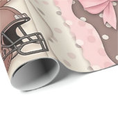 Kokette Fußballschleife Leopard-Muster (9) Geschenkpapier (Rolleneckpunkt)