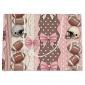 Kokette Fußballschleife Leopard-Muster (9) Große Geschenktüte (Vorderseite)
