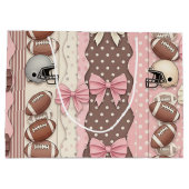 Kokette Fußballschleife Leopard-Muster (9) Große Geschenktüte (Rückseite)