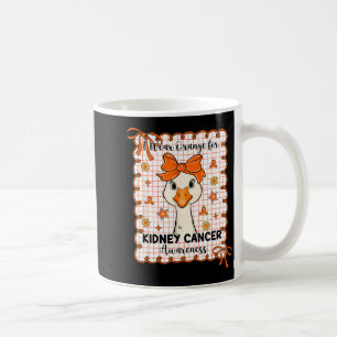 Kokette Gans trägt Orange für Nierenkrebs Kaffeetasse