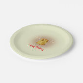 Kokette Geburtstagspapierplatten Pappteller (Schrägansicht)