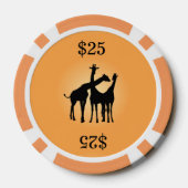 Kokette Giraffe Pokerchips (Rückseite)