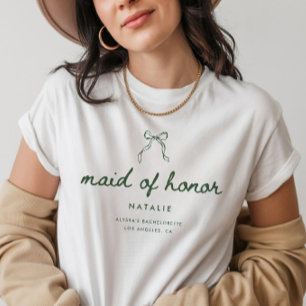 Kokette grüne Brautjungfer Name Junggesellinnenabs T-Shirt