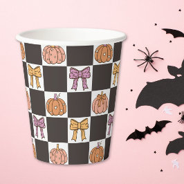 Kokette Halloween-Party Mädchen-Kürbis-Schleife Pr Pappbecher
