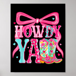 Kokette Howdy Y'all Western Valentinstag Cowboy Poster