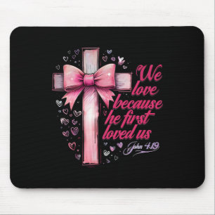 Kokette Jesus Valentinstag Kreuzbogen Christliche Mousepad