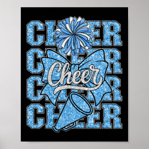 Kokette Jubelbogen Blau Cheerleader Sport Cheerlea Poster