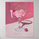 Kokette Kirsch Cocktail Bar Wagen Poster (Vorne)