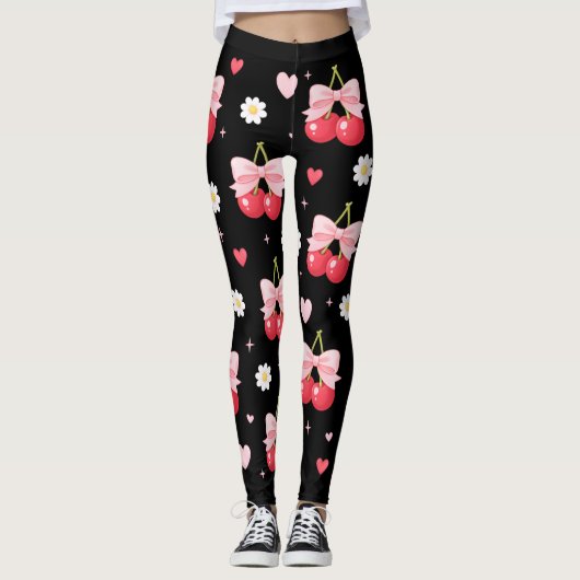 Kokette Kirschen Leggings (Vorderseite)