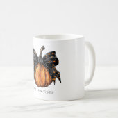 Kokette Kürbisse Mit Schleife Herbst Kaffeetasse (VorderseiteRechts)