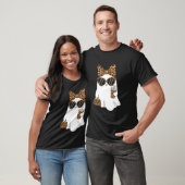 Kokette Leopard Geist Kaffee Boo Halloween Boujee T-Shirt (Unisex)
