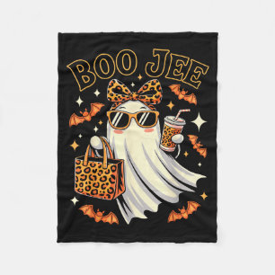 Kokette Leopard Geist Kaffee Boo Jee Halloween Bo Fleecedecke