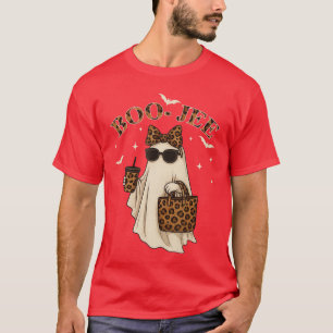 Kokette Leopard Geist Kaffee Boo JEE Halloween Bo T-Shirt