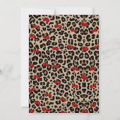 Kokette Leopard Gepard Mädchen Geburtstagseinladun Einladung (Rückseite)