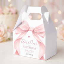 Kokette Mädchen-Geburtstagsfeier mit rosa Schleife