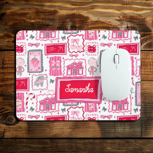 Kokette, Mädchenhafte, Verspielte Rosa-Ästhetik-Mu Mousepad