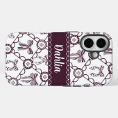 Kokette marinefarbene Schleife Case-Mate iPhone Hülle (Rückseite (Horizontal))