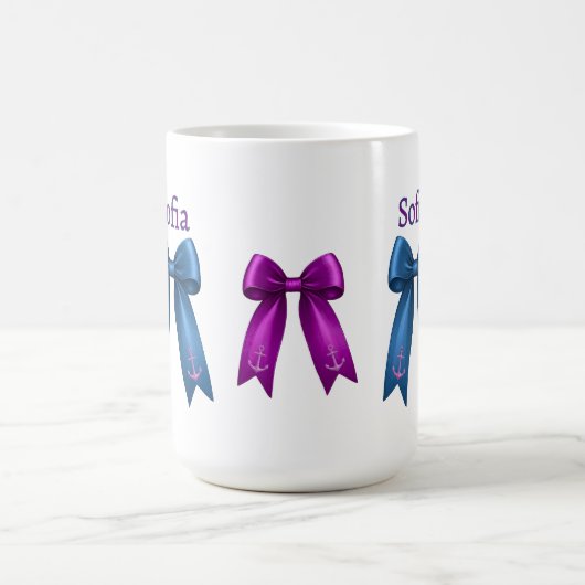Kokette nautische Schleife! Kaffeetasse (Mittel)