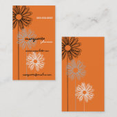 Kokette Orange-Visitenkarte Visitenkarte (Vorne/Hinten)