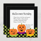 Kokette Pumpkins Einladung (Vorne/Hinten)