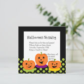Kokette Pumpkins Einladung (Stehend Vorderseite)