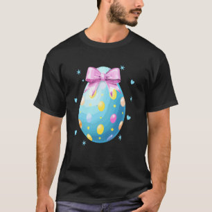 Kokette rosa Blumen-Schleife kokette Ostern-Hase C T-Shirt