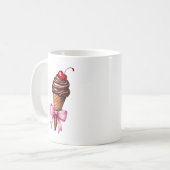 Kokette Rosa Bugschokolade Eiscreme Kaffeetasse (Vorderseite Links)