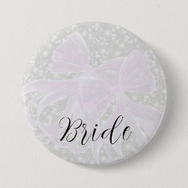 Kokette rosa durchsichtige Schleifen - Brautknopf Button