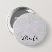 Kokette rosa durchsichtige Schleifen-Brides Knopf Button (Vorne & Hinten)