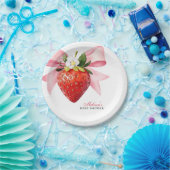 Kokette rosa Erdbeere Baby Shower Pappteller (Party)
